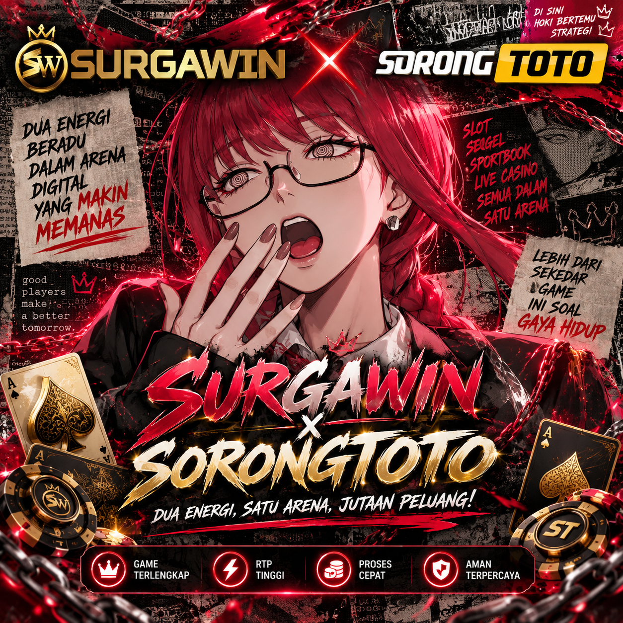 SURGAWIN × SORONGTOTO | Dua Energi Beradu dalam Arena Digital yang Makin Memanas by Hey siriusly